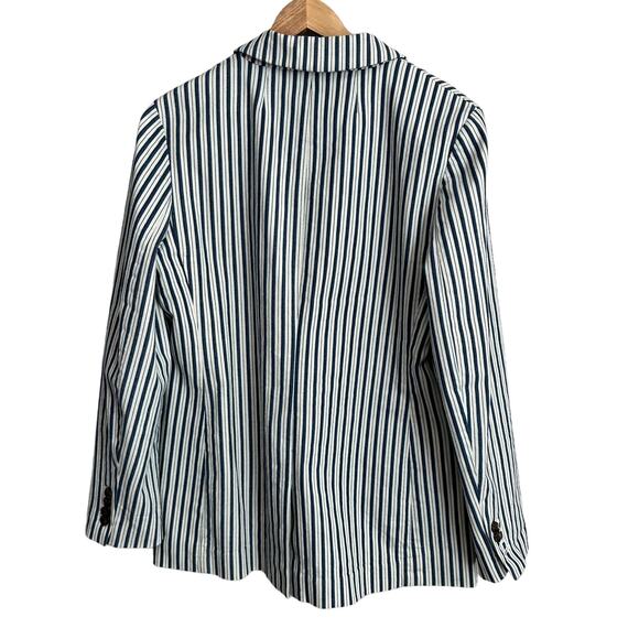 J. Crew Willa Cotton Blend Striped Blazer in Stripe 10 - Picture 5 of 13